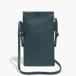 Madewell Green Leather Smartphone Cellphone Credit Card Bag